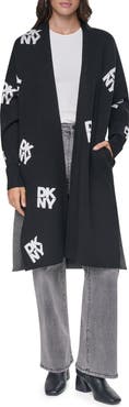 DKNY Stack Logo Long Cardigan
