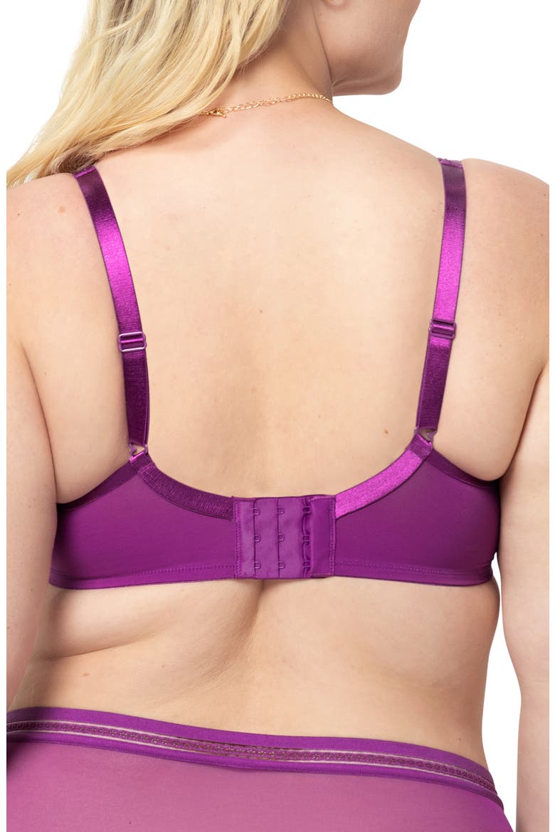 Sheer Mesh Plunge T-Shirt Bra, Alternate, color, BERRY BLISS