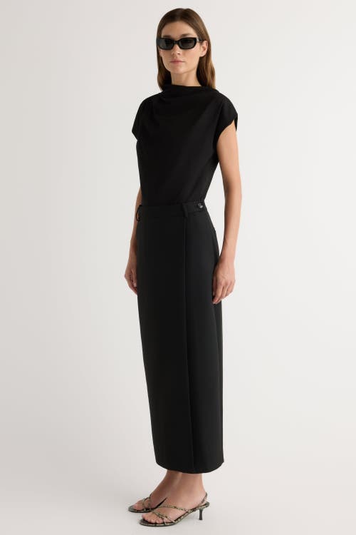 Modern Citizen Kenny Asymmetric Neck Tee In Black