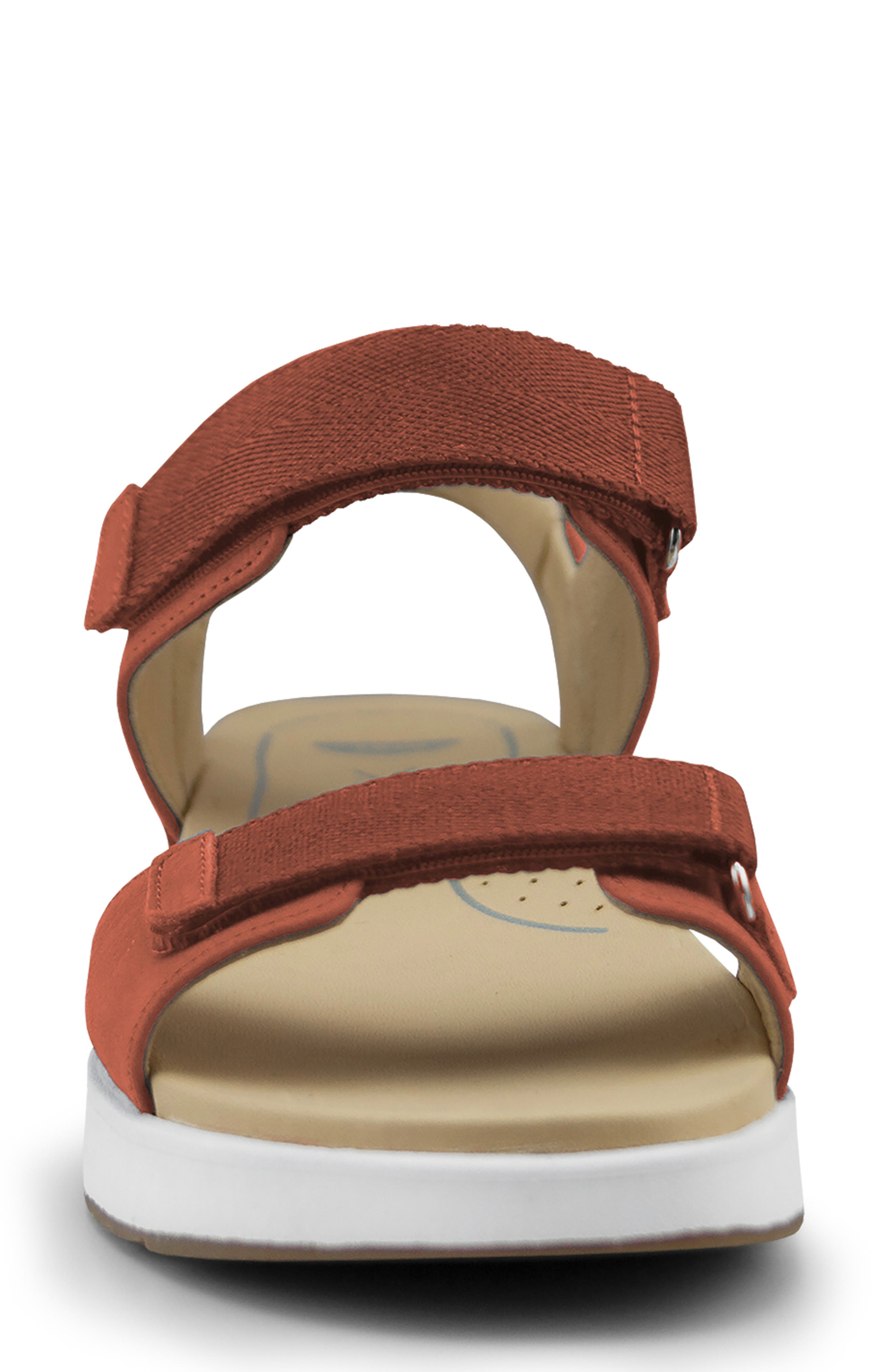 Piza Hands-Free Sandal, Alternate, color, ORANGE LEATHER