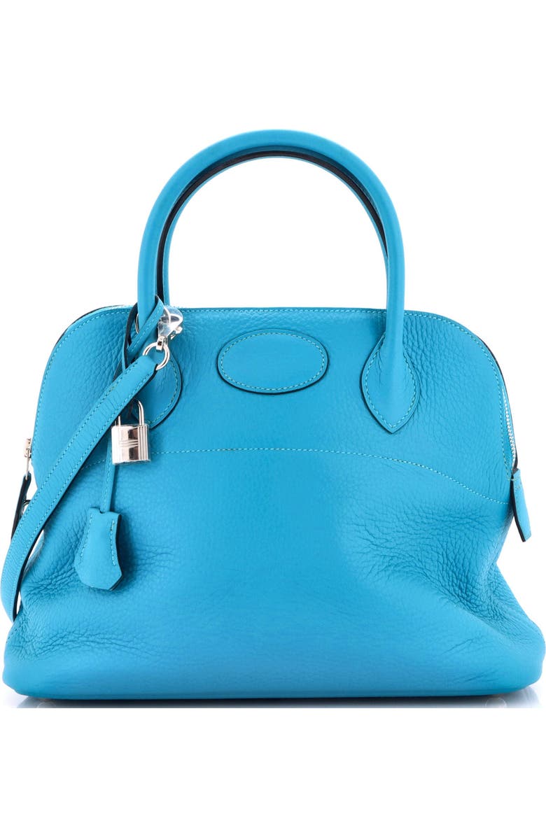 Pre-Owned Hermes Bolide Bag Clemence 31, Main, color, Turquoise