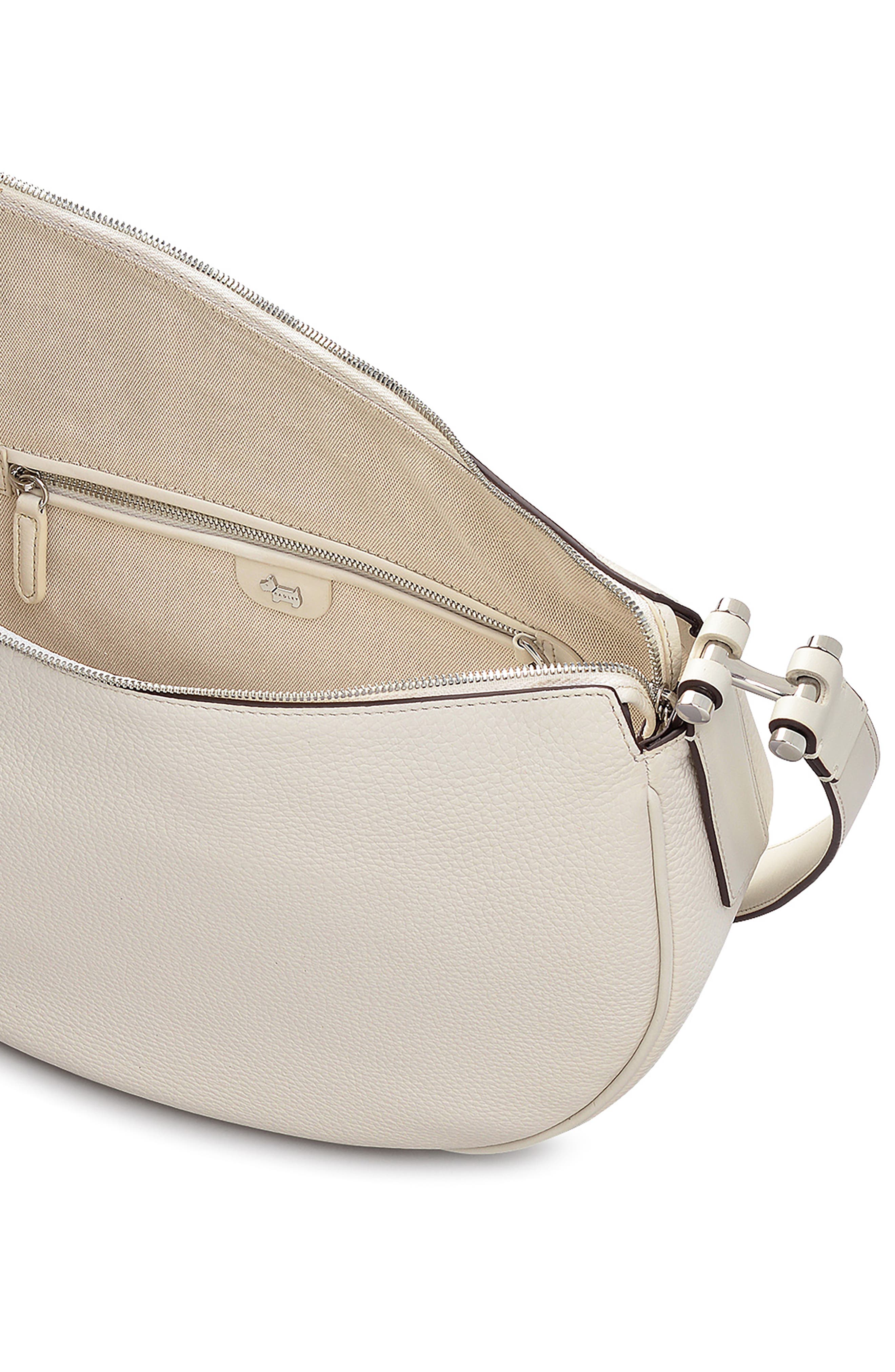 Radley Pemberton Row Large Ziptop Crossbody Bag, Alternate, color, Chalk