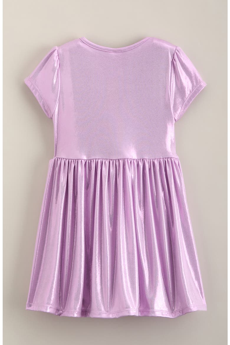 Kids' Metallic Knit Dress, Alternate, color, PURPLE BLOOM METALLIC