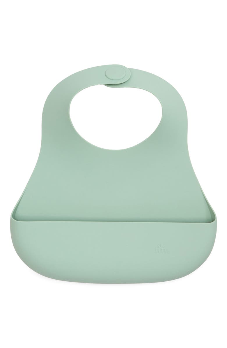 Magnetic Me Silicone Spill Shelf Bib, Main, color, Misty Green