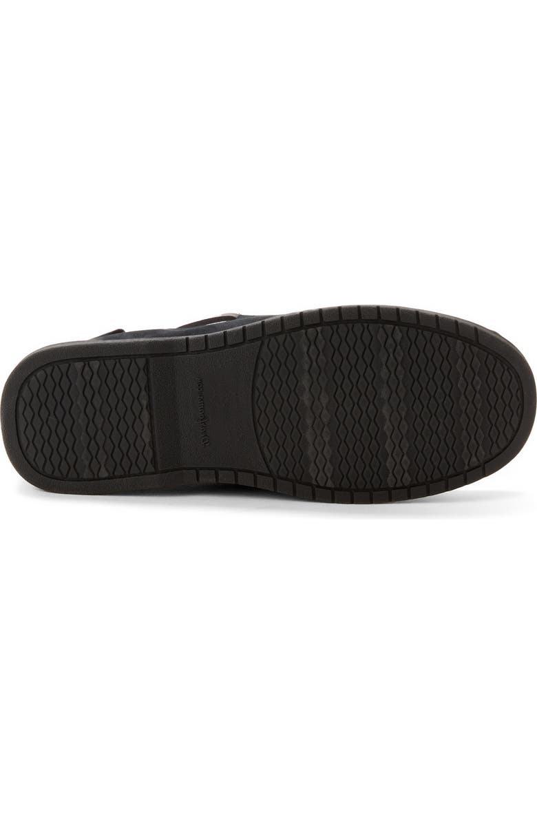 DEARFOAMS Keaton Microsuede Moccasin Slipper, Alternate, color, Black Solid