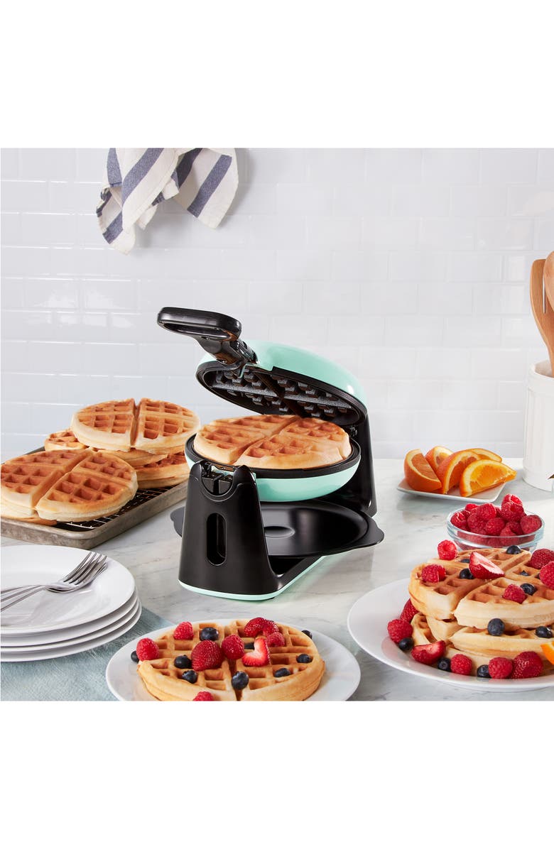 Dash Flip Belgian Waffle Maker, Alternate, color, Aqua