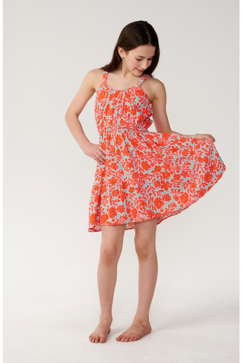 Kids' Sunshine Squad Floral Dress, Main, color, MINT HAZE