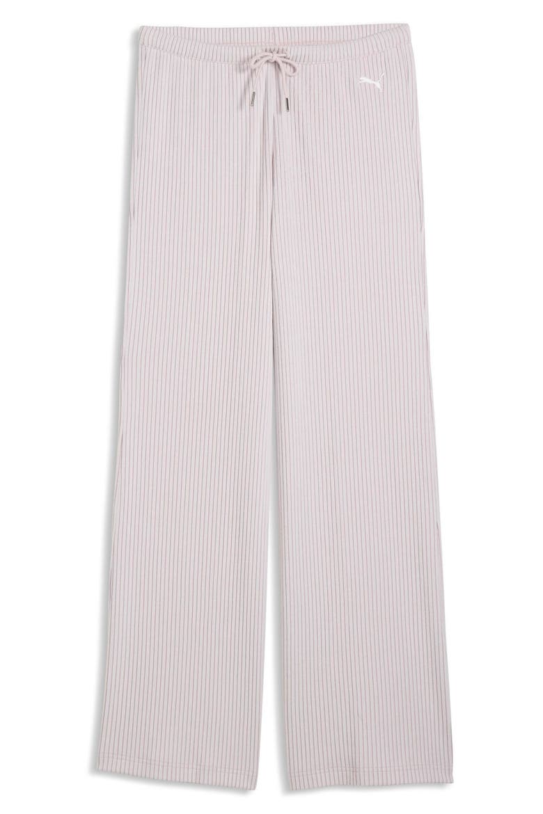 Ribbed Wide Leg Pants, Alternate, color, MISTY PINK HEATHER