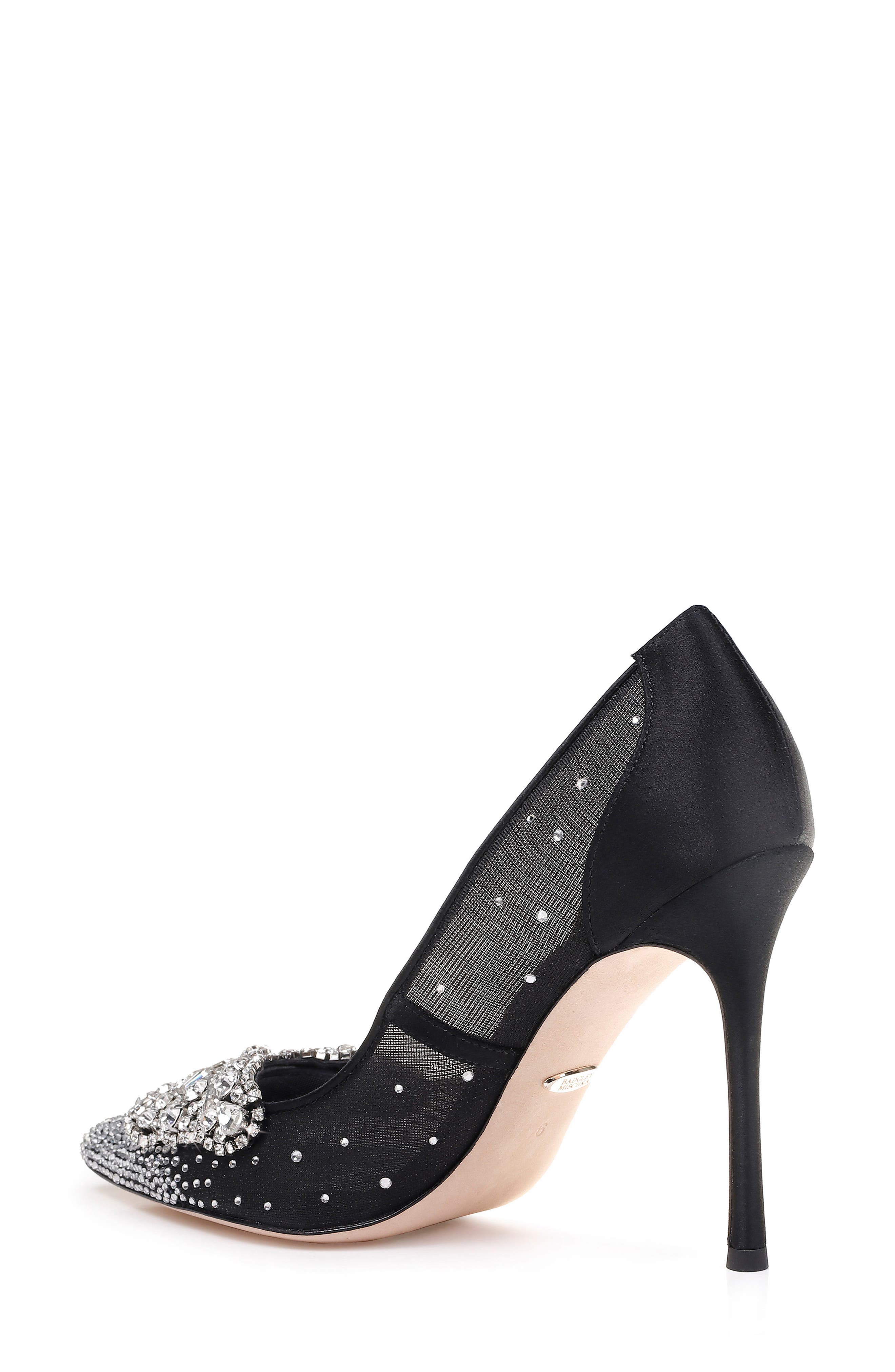 Badgley Mischka Collection Quintana Crystal Embellished Pointed Toe Pump, Alternate, color, 