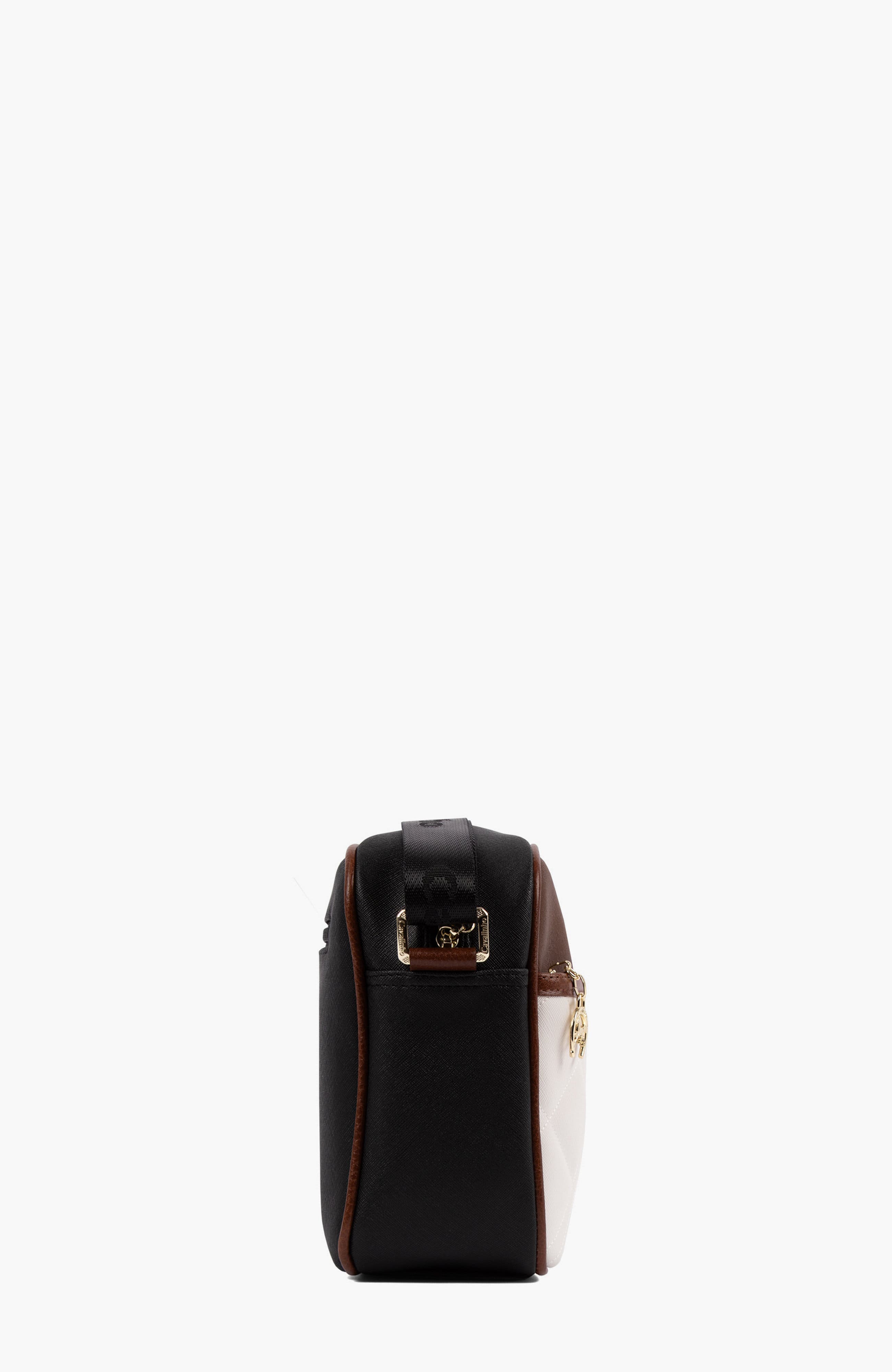 Poesie 324 Crossbody Bag, Alternate, color, Black / Camel Brown / White