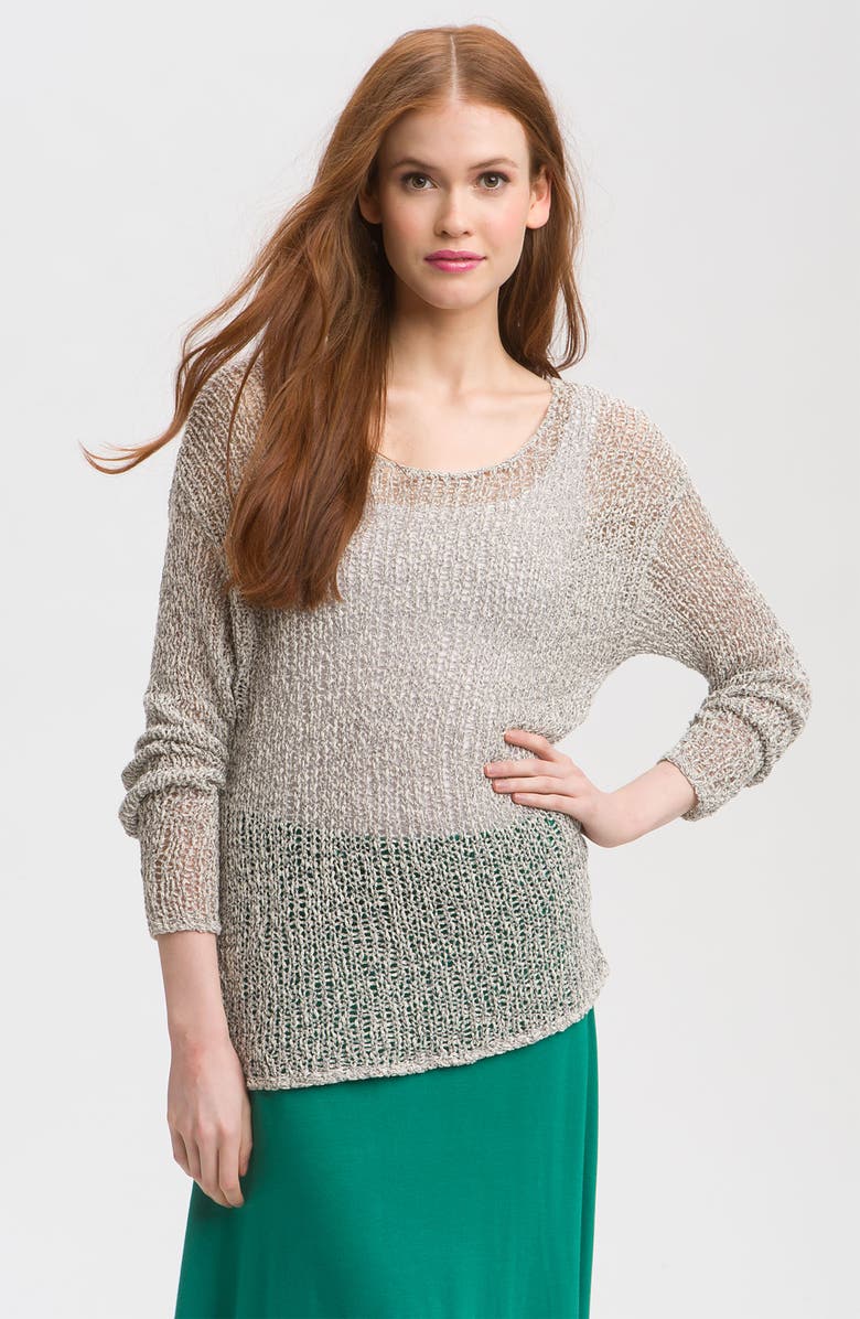 Caslon<sup>®</sup> Open Stitch Sweater, Main, color, 