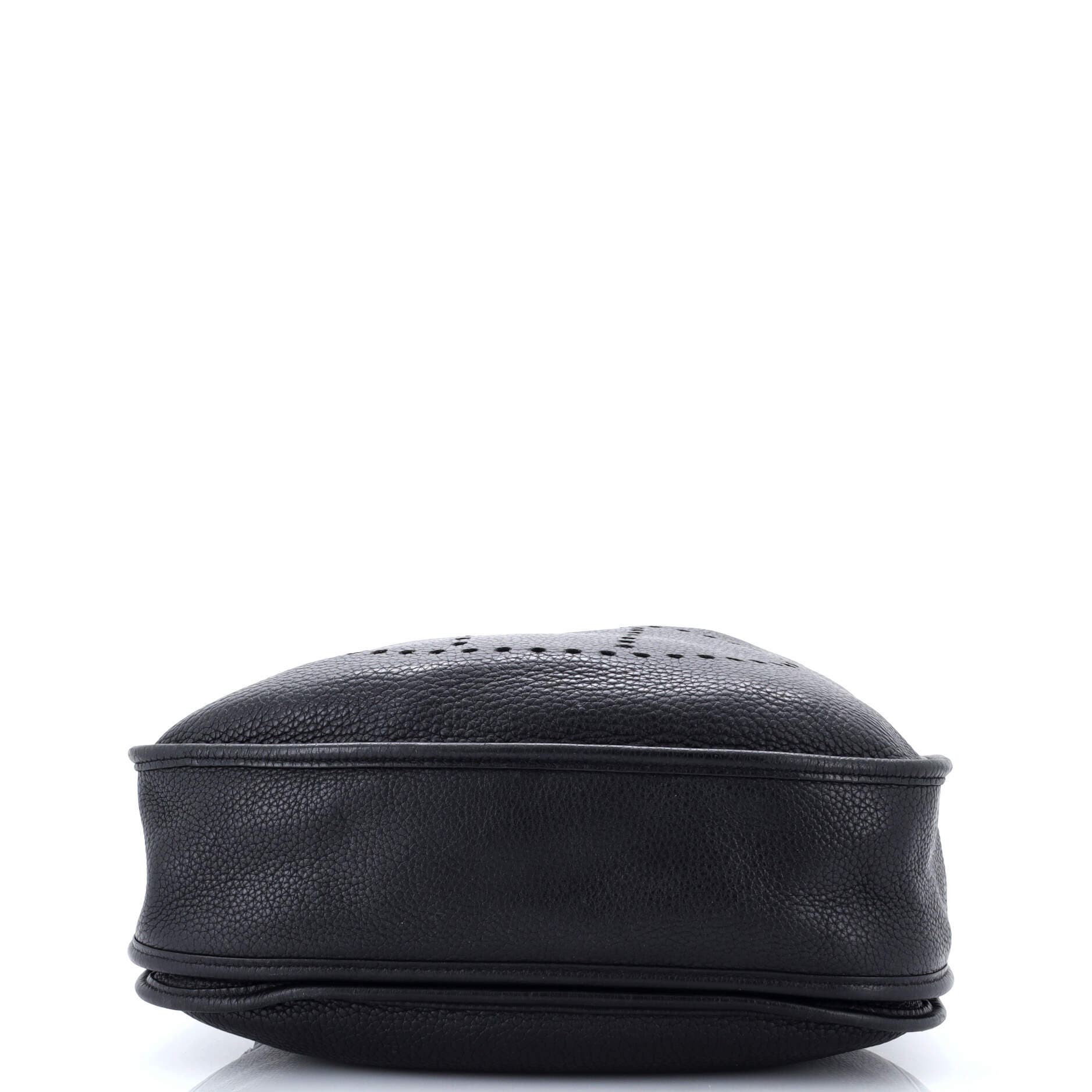 Pre-Owned Hermes Evelyne Bag Gen III Clemence GM, Alternate, color, Noir