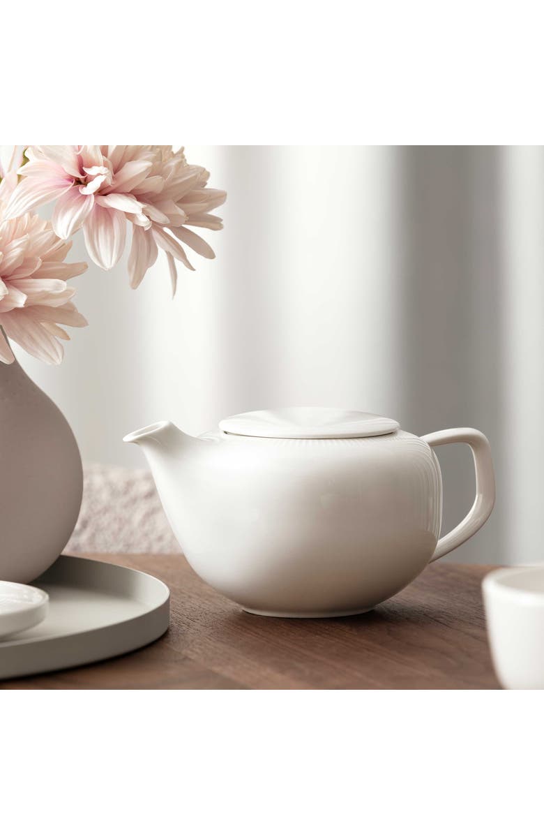 Villeroy & Boch Afina Teapot with Filter, Alternate, color, White