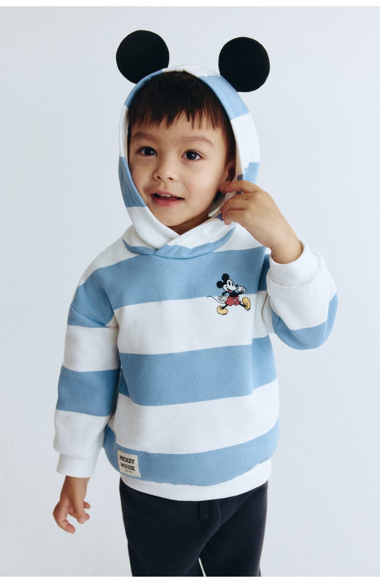 H&M 2-piece Hoodie And Joggers Set, Alternate, color, Light Blue/Mickey Mouse