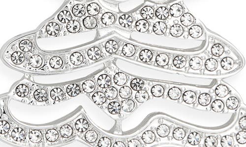 Leith Crystal Pavé Christmas Tree Statement Earrings In Metallic