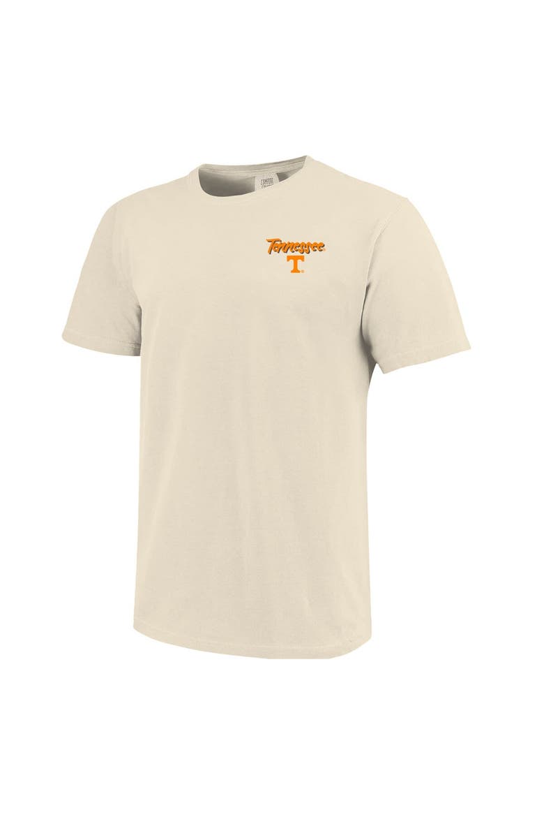 Men's Image One  Natural Tennessee Volunteers Comfort Colors Hand-Drawn Campus Stack T-Shirt, Alternate, color, Natural
