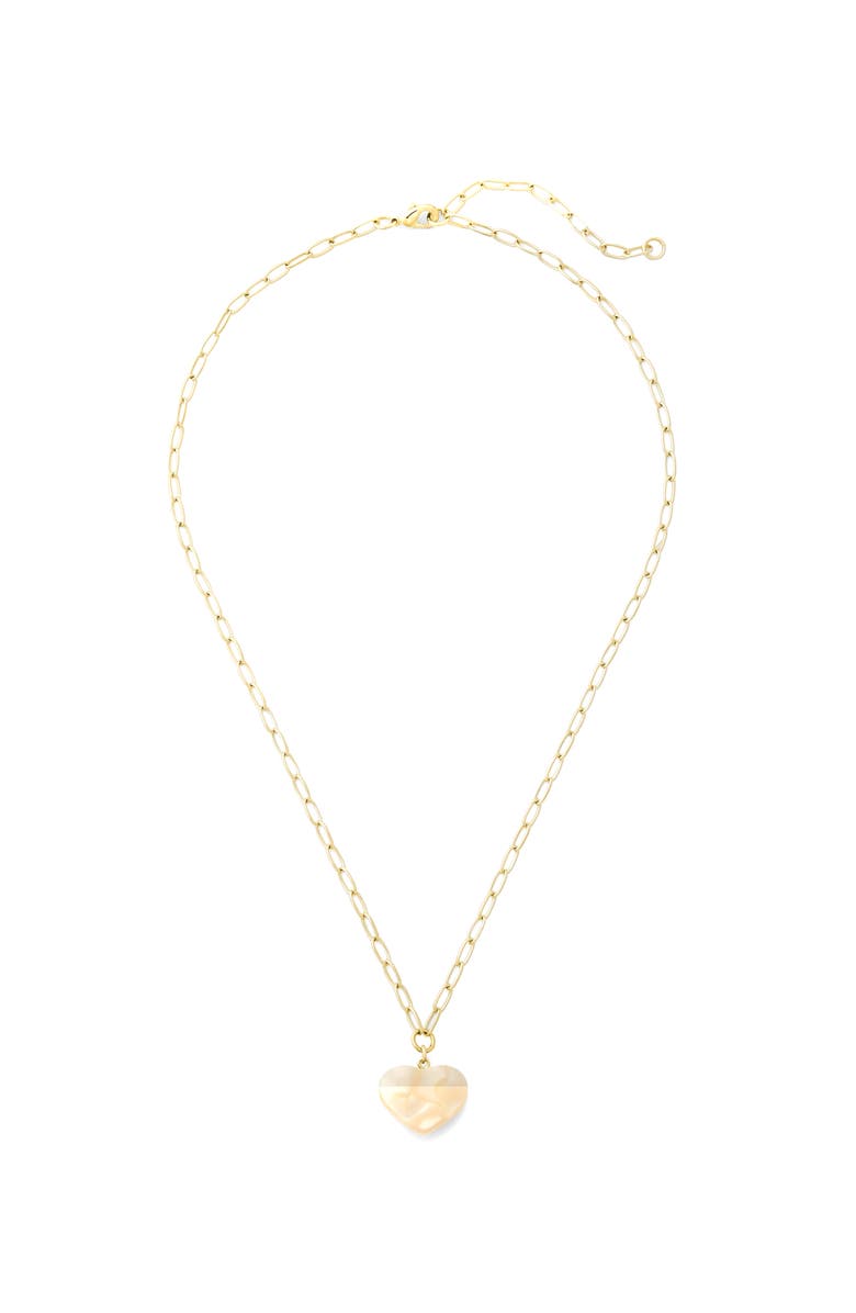 MACHETE Midi Heart Pendant Necklace, Main, color, White Shell