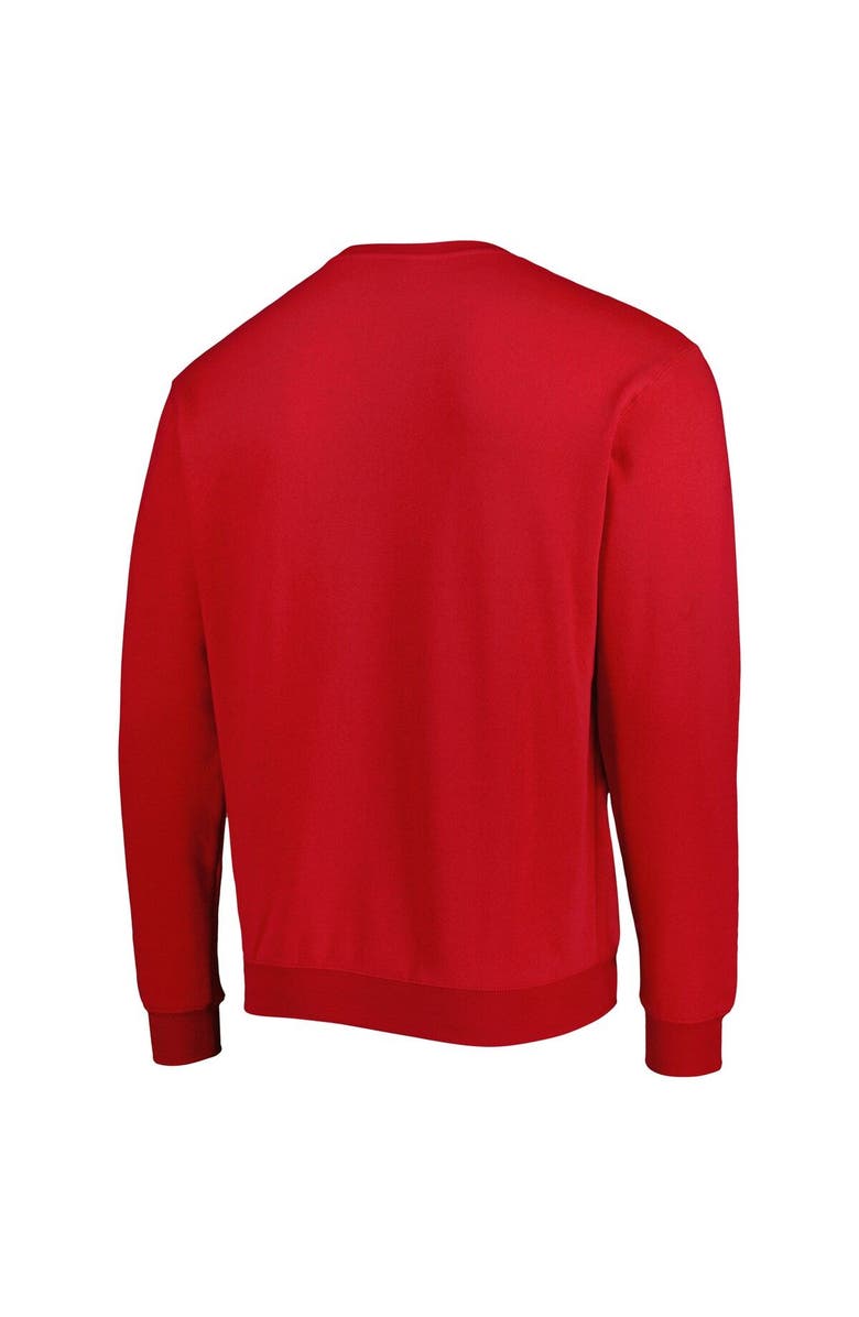 COLOSSEUM Men's Colosseum Red Bradley Braves Arch Over Logo Pullover Sweatshirt, Alternate, color, Red