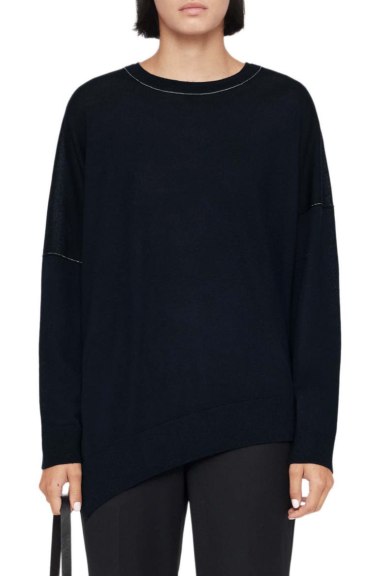 Martel Merino Wool Sweater, Main, color, INK NAVY BLUE