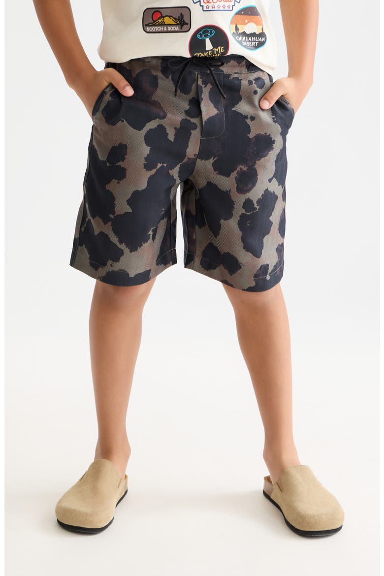 Kids' Regular Fit Shorts, Alternate, color, PAINTERLY ANIMAL OLIVE NIGHT