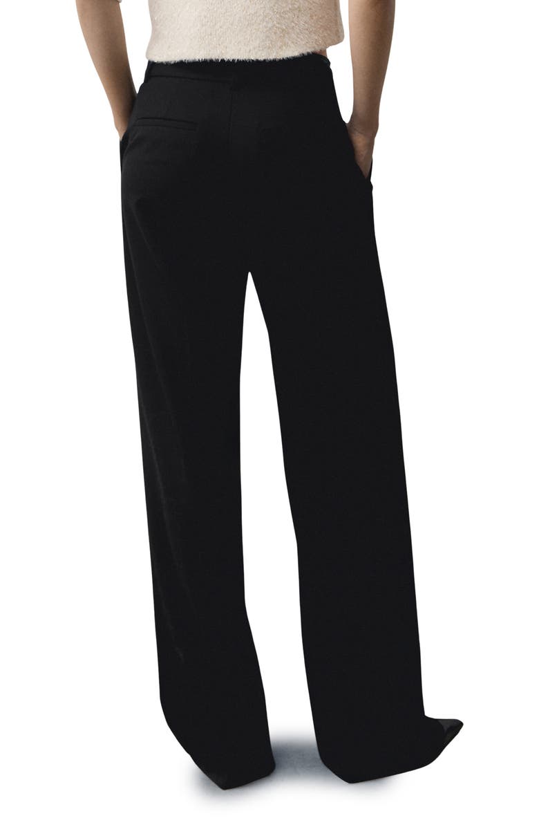 MANGO Pleated Straight Leg Pants, Alternate, color, 