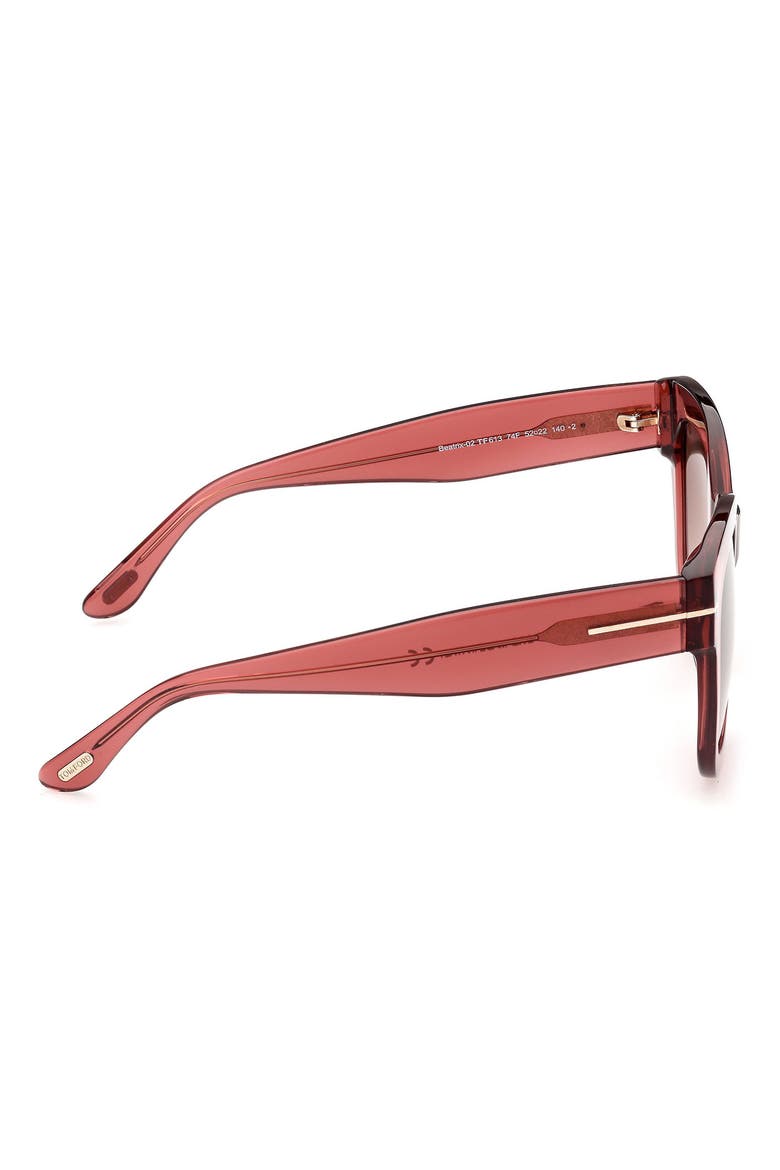 56mm Gradient Cat Eye Sunglasses, Alternate, color, PINK / OTHER / GRADIENT BROWN
