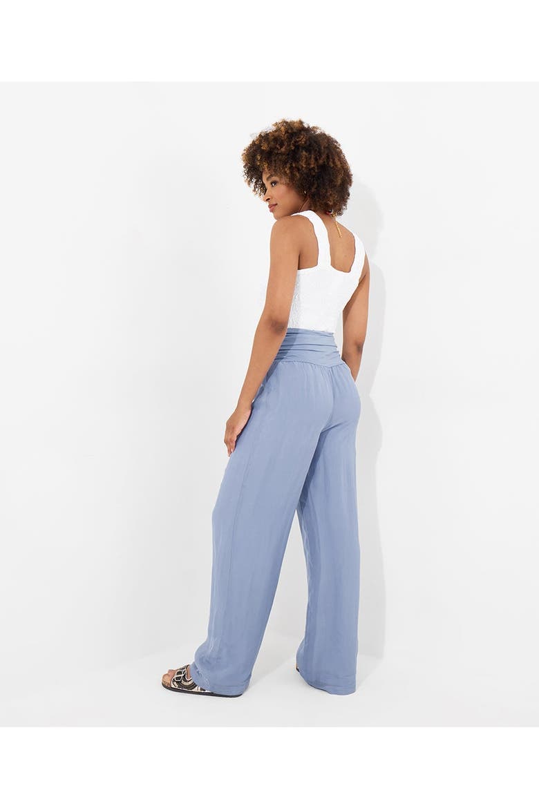 Double Layer Wide Leg Pants, Alternate, color, SLATE GREY