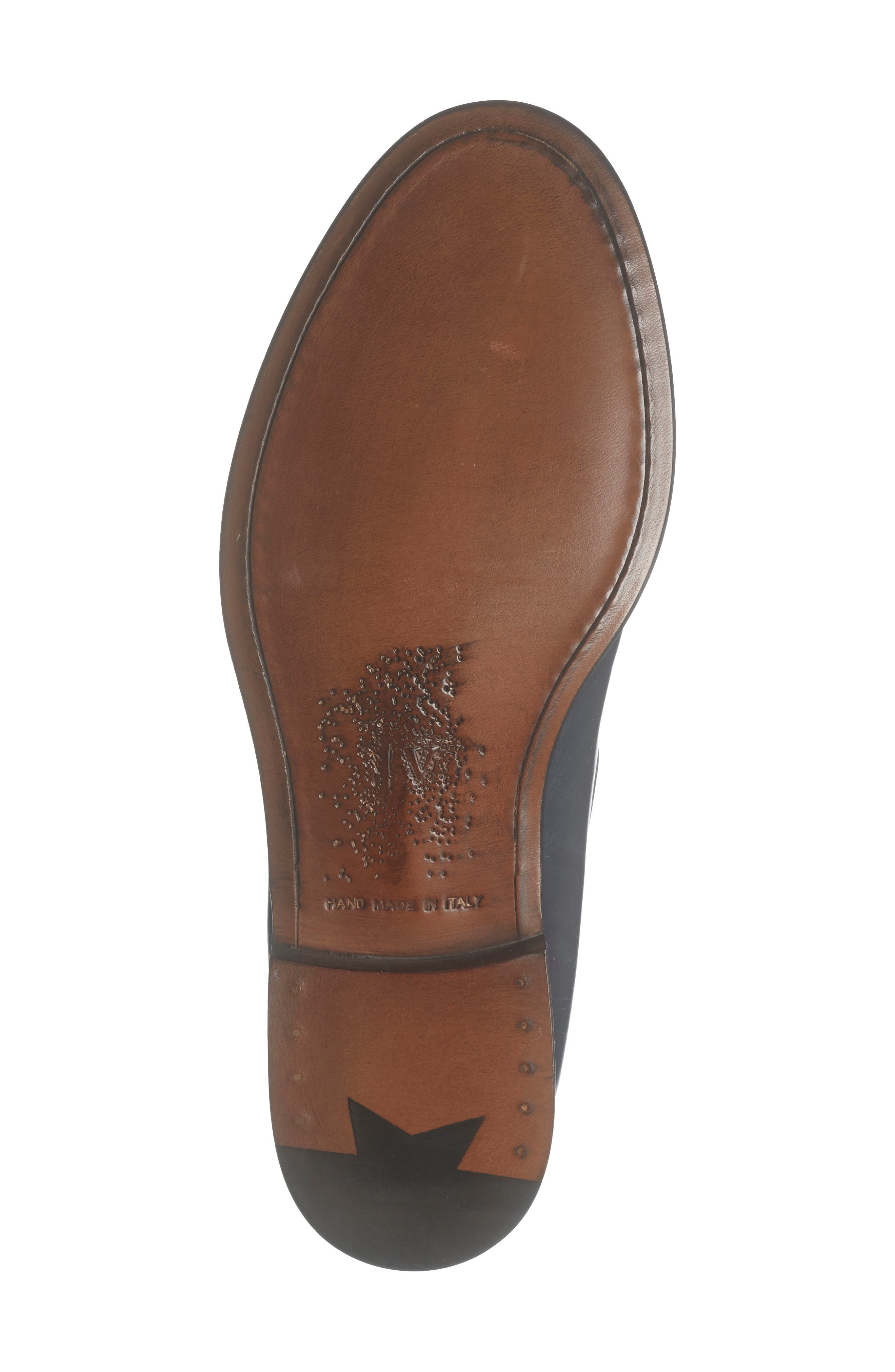 John Varvatos Barrow Leather Tassel Loafer, Alternate, color, Charcoal