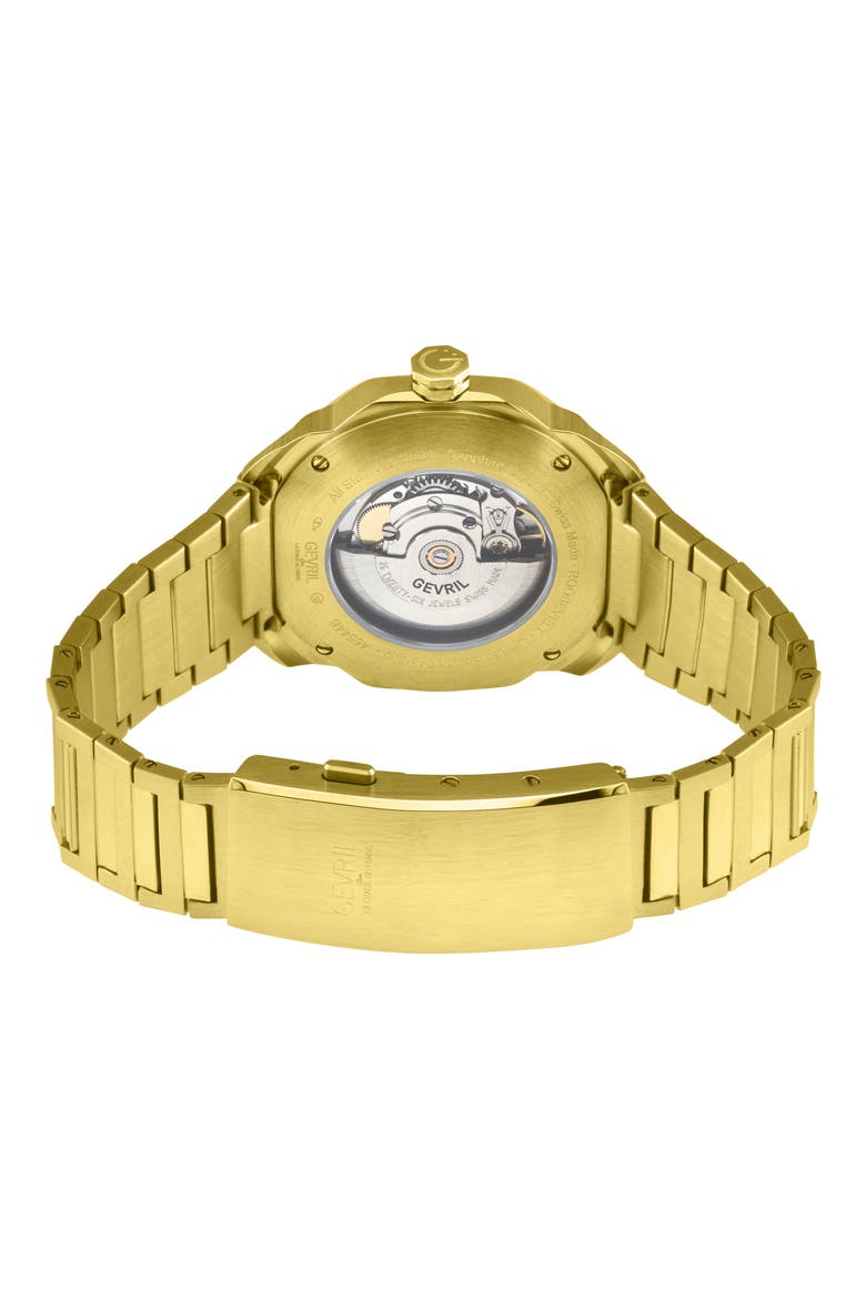 Roosevelt Automatic Bracelet Watch, 42mm, Alternate, color, GOLD