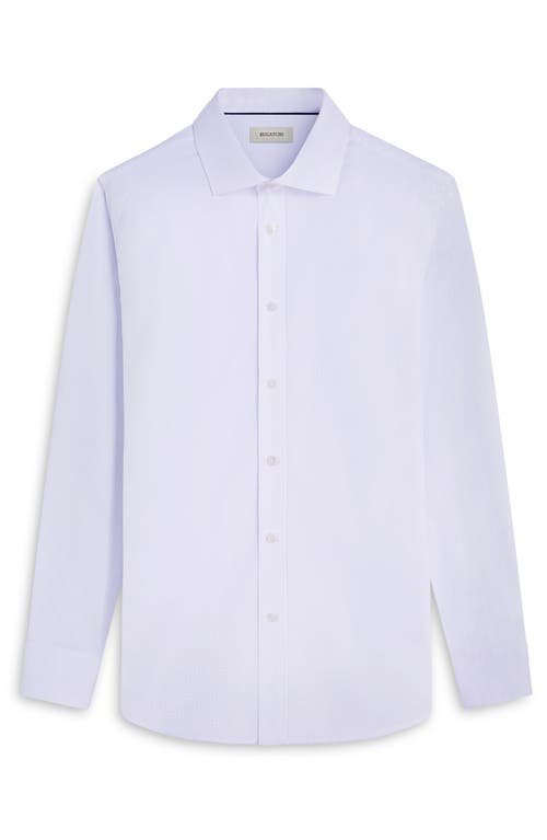 Bugatchi Axel Shaped Fit Jacquard Button-up Shirt In White