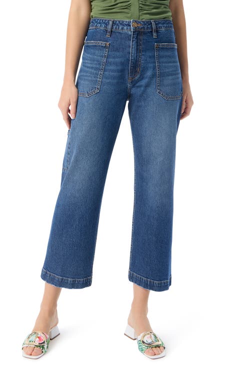 Noemi Patch Pocket Ankle Straight Leg Jeans (Oceana)