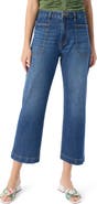 DO by Dee Ocleppo Noemi Patch Pocket Ankle Straight Leg Jeans