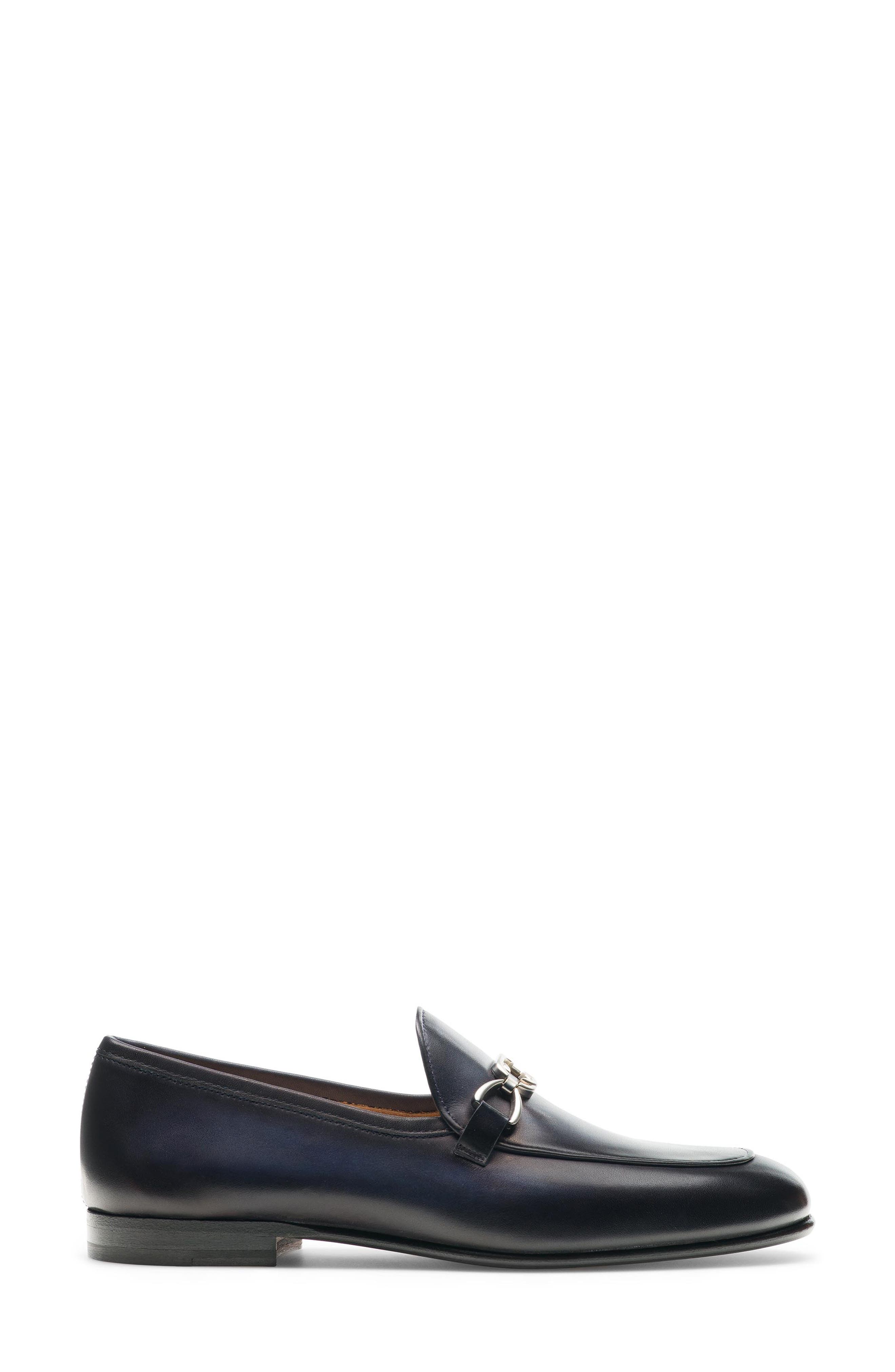 Magnanni Mina Chain Bit Loafer, Alternate, color, Navy