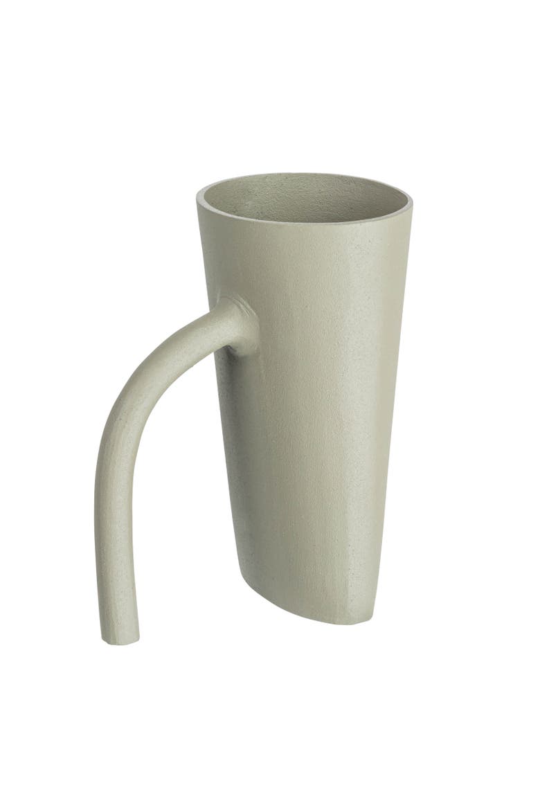 Modern Textured Metal Vase, Grey, Main, color, Grey