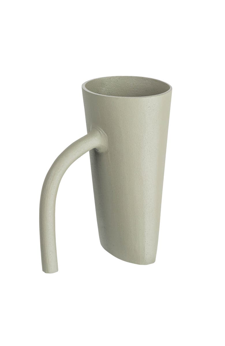 Storied Home Modern Textured Metal Vase, Grey, Main, color, Grey