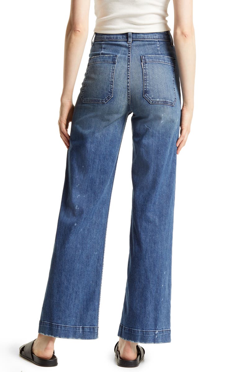 ASKK NY Sailor High Waist Wide Leg Jeans, Alternate, color, 