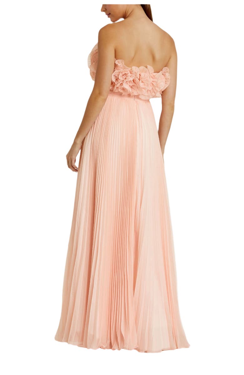 Mac Duggal Women's Pleated Chiffon Strapless Gown With Ruffles, Alternate, color, Blush