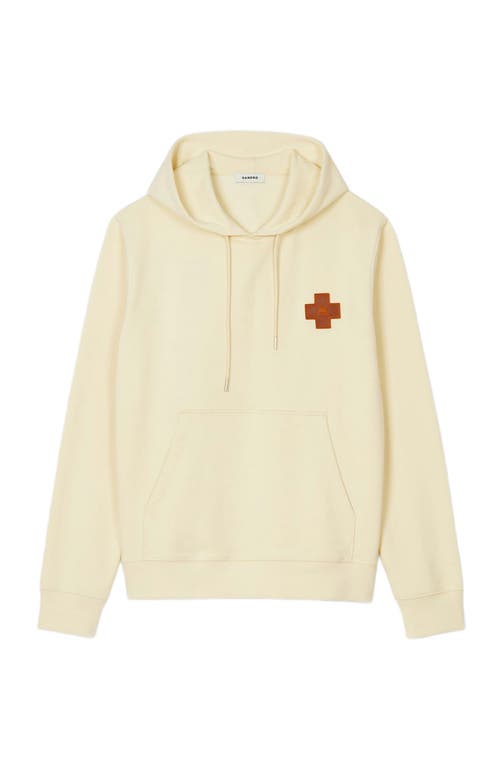 Sandro Square Cross Sweatshirt In Oats