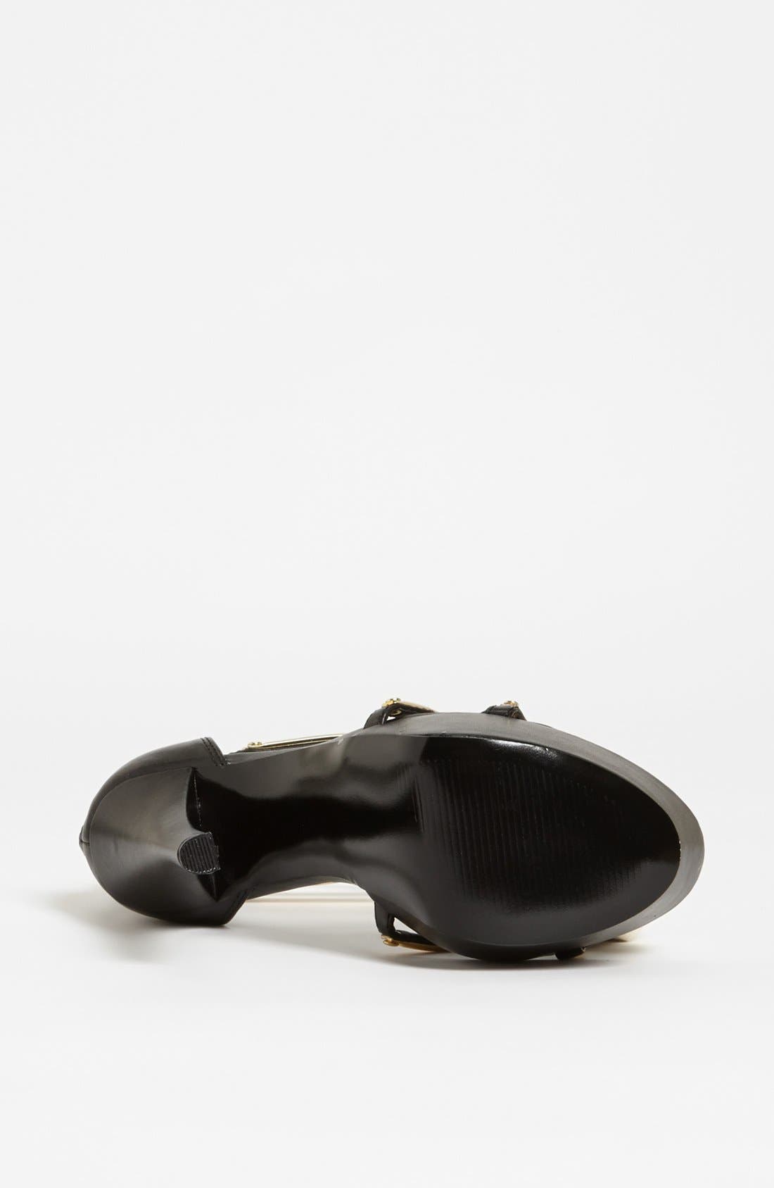 'Bridgite' Sandal, Alternate, color, BLACK/ GOLD