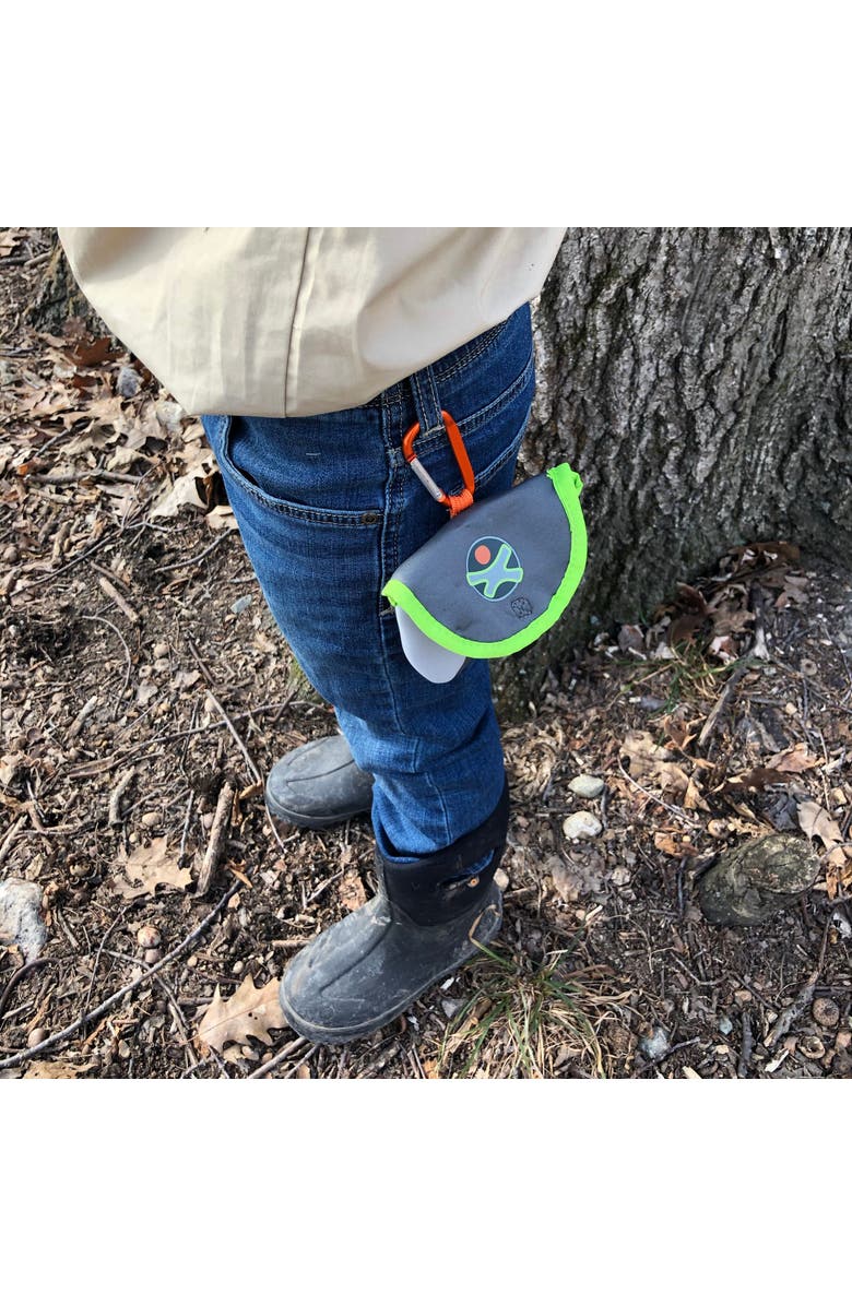 HABA Terra Kids Children's Binoculars with Compact Case, Children's Outdoor Scientific Toy with 4X Magnification, Alternate, color, Green Multi