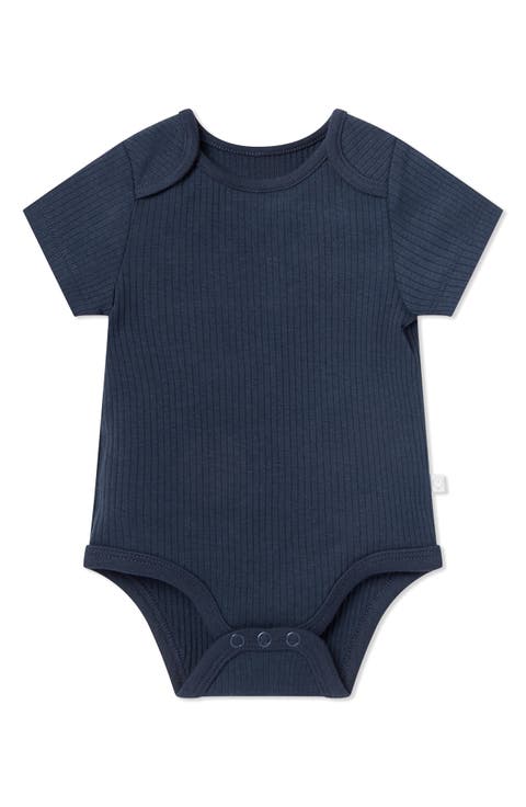 Ribbed Short Sleeve Bodysuit