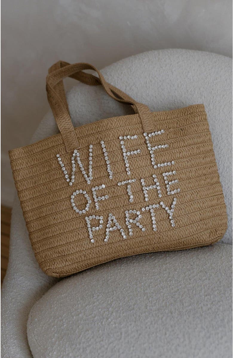 Untamed Petals Heiress Bridal Tote, Alternate, color, Brown