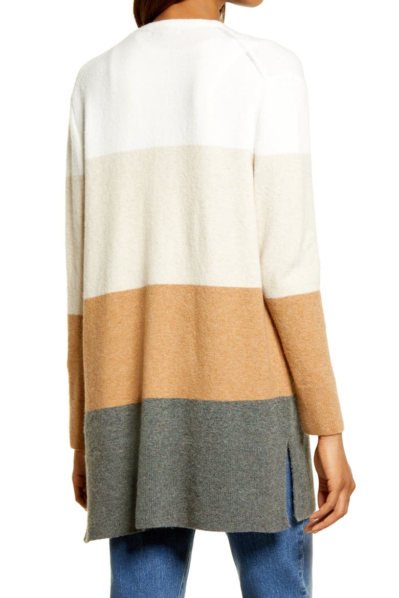 Kent Colorblock Cardigan, Alternate, color, ANTIQUE CREAM