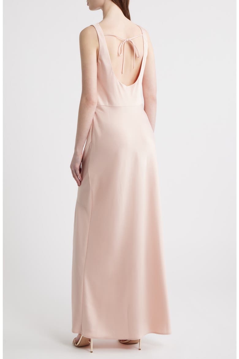 Lea Cowl Neck Satin Gown, Alternate, color, BLUSH