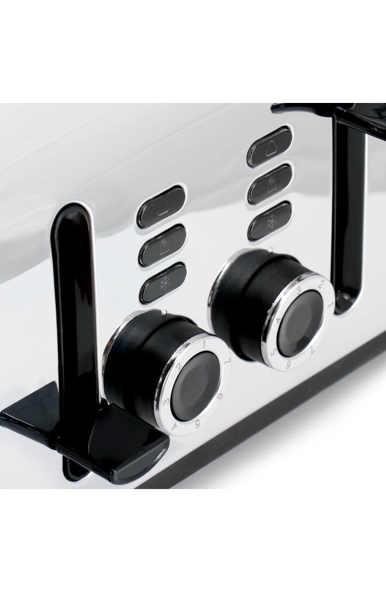 Redmond 4 Slice Wide Slot 1400W Stainless Steel Toaster, Alternate, color, Black