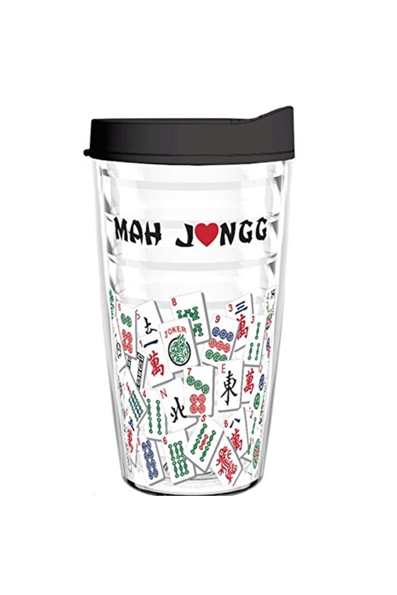 Mah Jongg Tumbler 16 oz Drinkware Set, Alternate, color, Multicolor