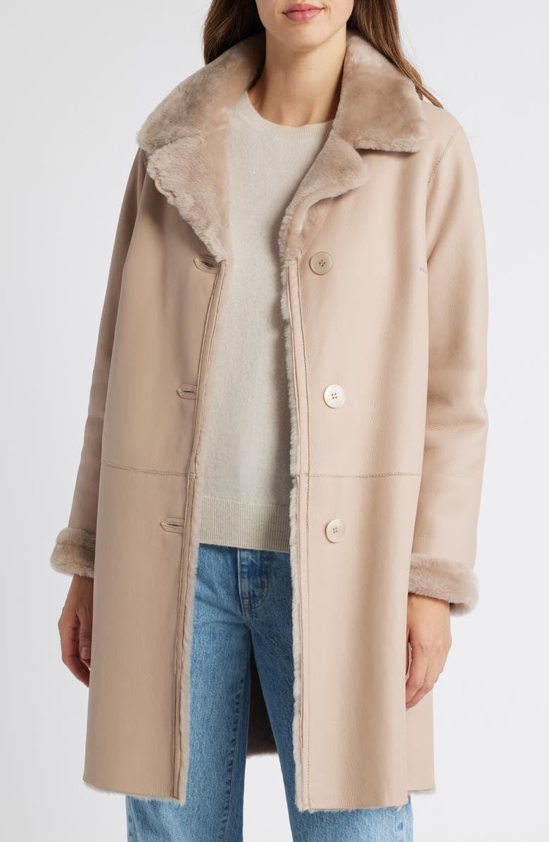 HiSO Genuine Shearling Coat, Alternate, color,