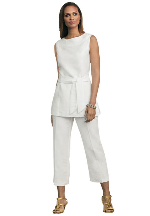 2-Piece Linen Capri Set (Plus)