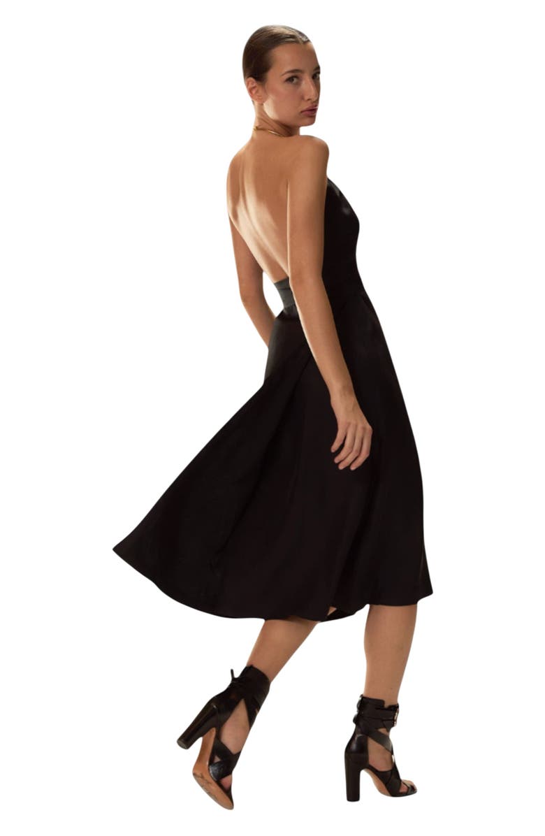 Cynthia Rowley Talita Silk Wrap Dress, Alternate, color, Black