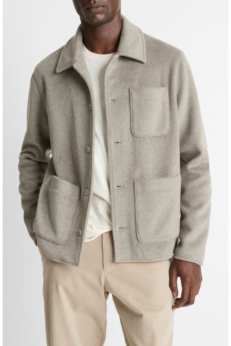 Double Knit Chore Jacket, Main, color, DARK DUNE/ LIGHT DUNE